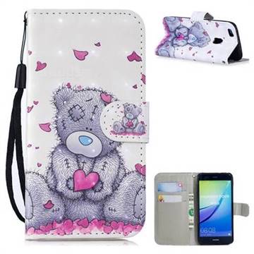 Love Panda 3D Painted Leather Wallet Phone Case for Huawei P10 Lite P10Lite