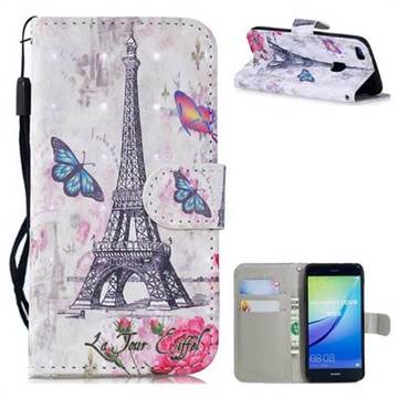 Paris Tower 3D Painted Leather Wallet Phone Case for Huawei P10 Lite P10Lite