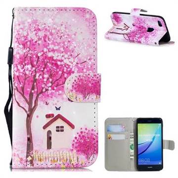 Tree House 3D Painted Leather Wallet Phone Case for Huawei P10 Lite P10Lite