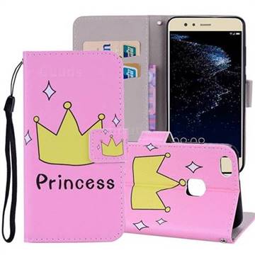 Princess PU Leather Wallet Phone Case Cover for Huawei P10 Lite P10Lite