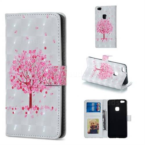 Sakura Flower Tree 3D Painted Leather Phone Wallet Case for Huawei P10 Lite P10Lite