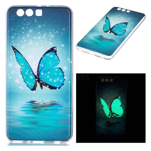 Butterfly Noctilucent Soft TPU Back Cover for Huawei P10 Plus