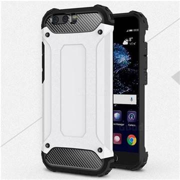 King Kong Armor Premium Shockproof Dual Layer Rugged Hard Cover for Huawei P10 Plus - White