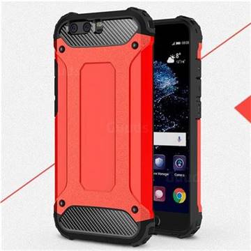 King Kong Armor Premium Shockproof Dual Layer Rugged Hard Cover for Huawei P10 Plus - Big Red