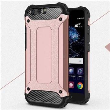 King Kong Armor Premium Shockproof Dual Layer Rugged Hard Cover for Huawei P10 Plus - Rose Gold