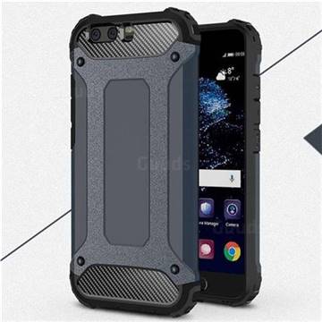 King Kong Armor Premium Shockproof Dual Layer Rugged Hard Cover for Huawei P10 Plus - Navy
