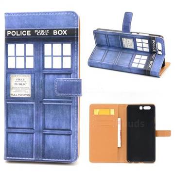 Police Box Leather Wallet Case for Huawei P10 Plus
