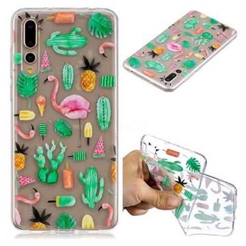 Cactus Flamingos Super Clear Soft TPU Back Cover for Huawei P20