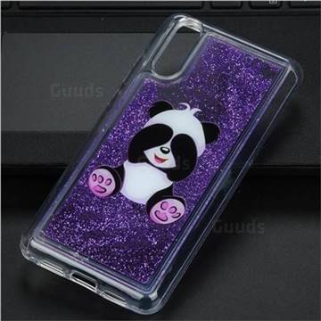 Naughty Panda Glassy Glitter Quicksand Dynamic Liquid Soft Phone Case for Huawei P20