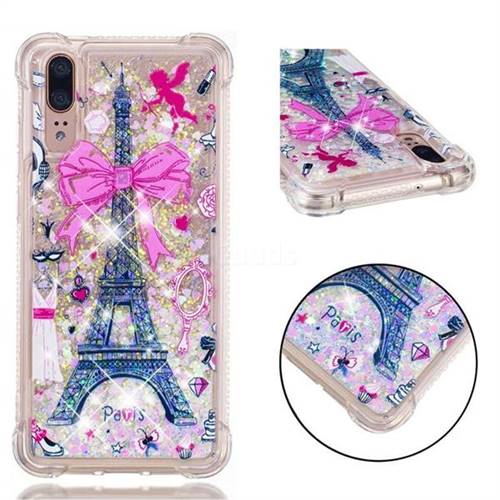 Mirror and Tower Dynamic Liquid Glitter Sand Quicksand Star TPU Case for Huawei P20