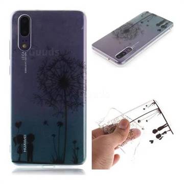Couple Dandelion Super Clear Soft TPU Back Cover for Huawei P20