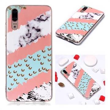 Diagonal Grass Soft TPU Marble Pattern Phone Case for Huawei P20