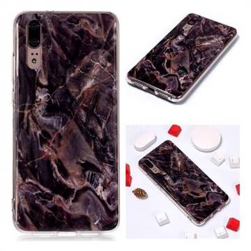 Brown Soft TPU Marble Pattern Phone Case for Huawei P20