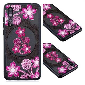 Daffodil Lace Diamond Flower Soft TPU Back Cover for Huawei P20