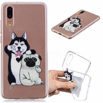 Selfie Dog Clear Varnish Soft Phone Back Cover for Huawei P20
