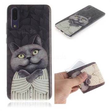 Cat Embrace IMD Soft TPU Cell Phone Back Cover for Huawei P20