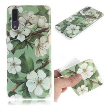 Watercolor Flower IMD Soft TPU Cell Phone Back Cover for Huawei P20