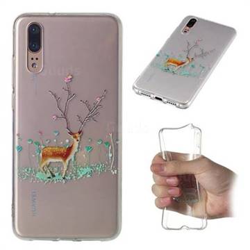 Branches Elk Super Clear Soft TPU Back Cover for Huawei P20