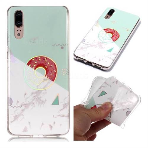 Donuts Marble Pattern Bright Color Laser Soft TPU Case for Huawei P20