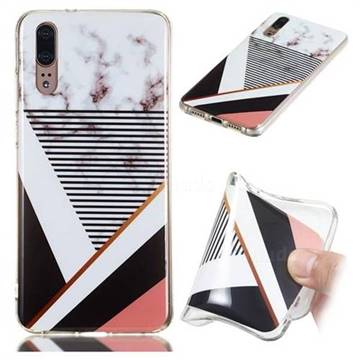 Black white Grey Soft TPU Marble Pattern Phone Case for Huawei P20
