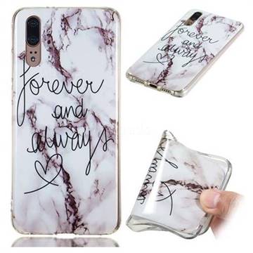 Forever Soft TPU Marble Pattern Phone Case for Huawei P20
