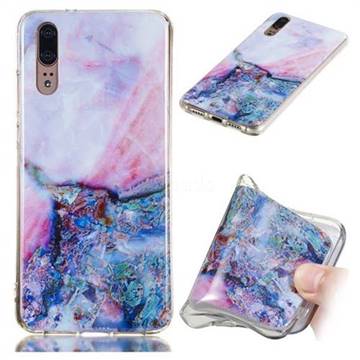 Purple Amber Soft TPU Marble Pattern Phone Case for Huawei P20