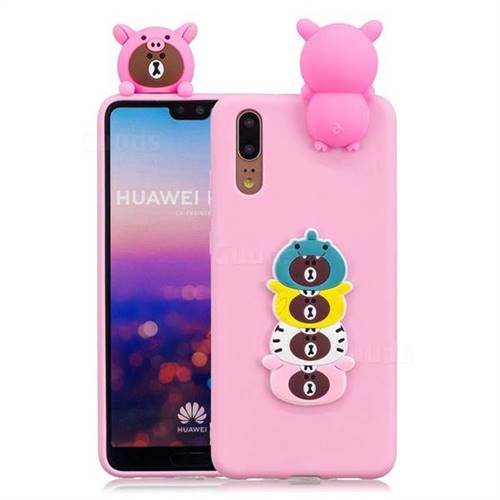 Expression Bear Soft 3D Climbing Doll Soft Case for Huawei P20