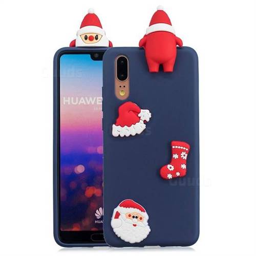 Navy Santa Claus Christmas Xmax Soft 3D Silicone Case for Huawei P20