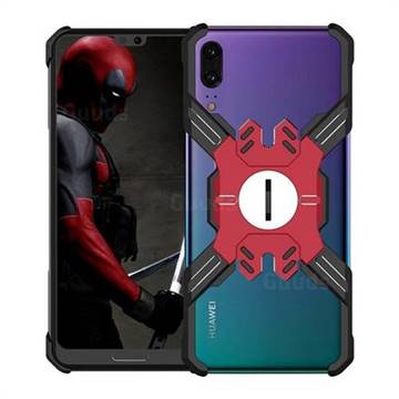 Heroes All Metal Frame Coin Kickstand Car Magnetic Bumper Phone Case for Huawei P20 - Black