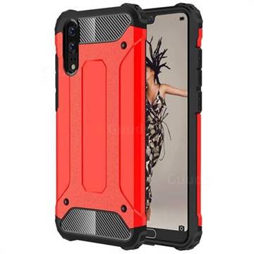 King Kong Armor Premium Shockproof Dual Layer Rugged Hard Cover for Huawei P20 - Big Red