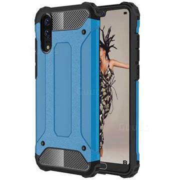 King Kong Armor Premium Shockproof Dual Layer Rugged Hard Cover for Huawei P20 - Sky Blue