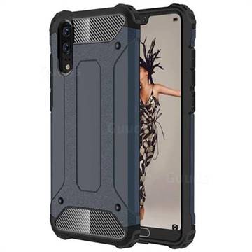 King Kong Armor Premium Shockproof Dual Layer Rugged Hard Cover for Huawei P20 - Navy