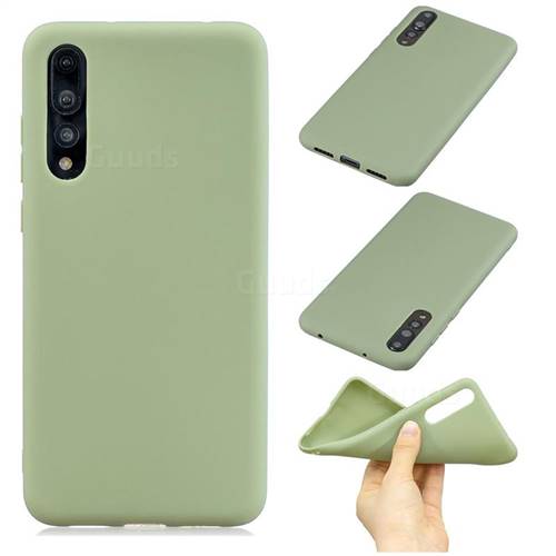 Candy Soft Silicone Phone Case for Huawei P20 - Pea Green