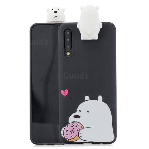 Big White Bear Soft 3D Climbing Doll Stand Soft Case for Huawei P20