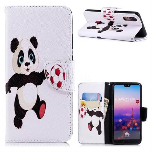 Football Panda Leather Wallet Case for Huawei P20