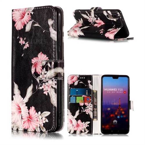 Azalea Flower PU Leather Wallet Case for Huawei P20