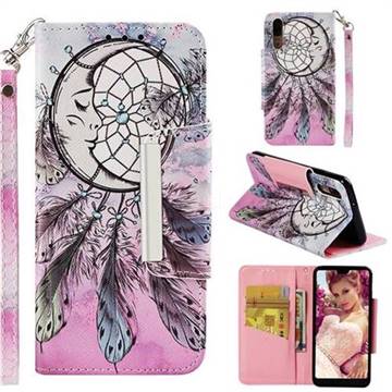Angel Monternet Big Metal Buckle PU Leather Wallet Phone Case for Huawei P20