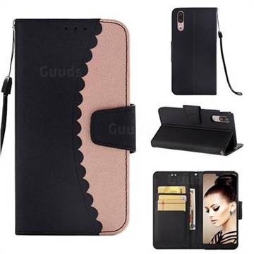 Lace Stitching Mobile Phone Case for Huawei P20 - Rose Gold