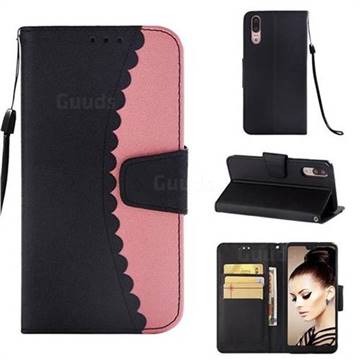 Lace Stitching Mobile Phone Case for Huawei P20 - Pink