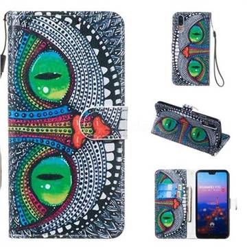 Cute Owl Smooth Leather Phone Wallet Case for Huawei P20