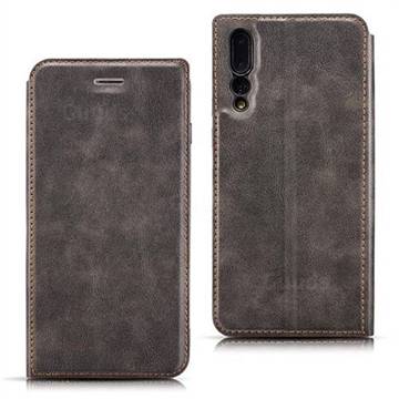 Ultra Slim Retro Simple Magnetic Sucking Leather Flip Cover for Huawei P20 - Starry Sky