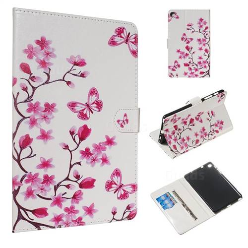 Leather Pencil Case Spring-Floral-Colorful-Butterfly Holder Pouch