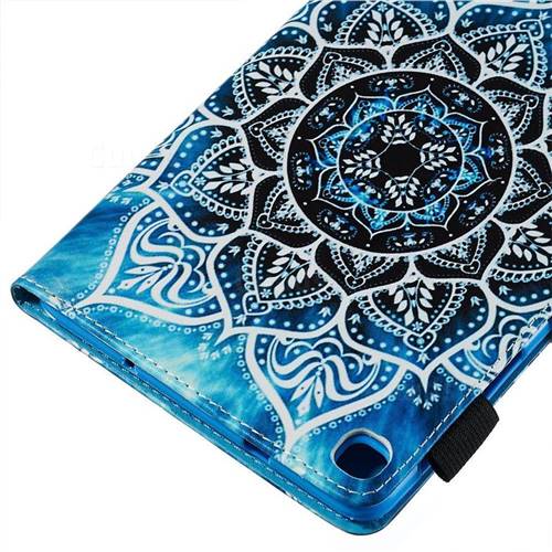 Underwater Mandala Flower Matte Leather Wallet Tablet Case for Samsung ...
