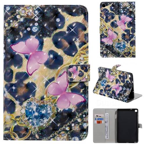 Violet Butterfly 3D Painted Tablet Leather Wallet Case for Samsung Galaxy Tab A 8.0 2019 P200 (Tab A Plus 8)