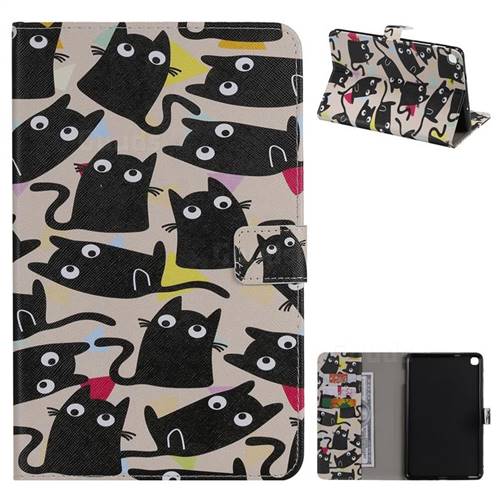 Cute Kitten Cat Folio Flip Stand Leather Wallet Case for Samsung Galaxy Tab A 8.0 2019 P200 (Tab A Plus 8)