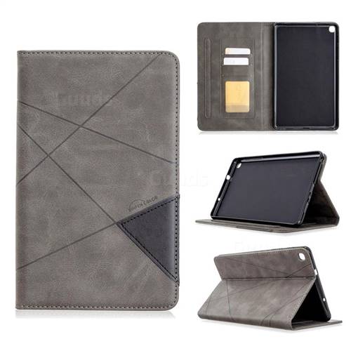 Binfen Color Prismatic Slim Magnetic Sucking Stitching Wallet Flip Cover for Samsung Galaxy Tab A 8.0 2019 P200 (Tab A Plus 8) - Gray