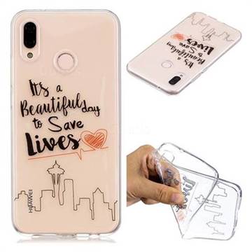 Line Castle Super Clear Soft TPU Back Cover for Huawei P20 Lite