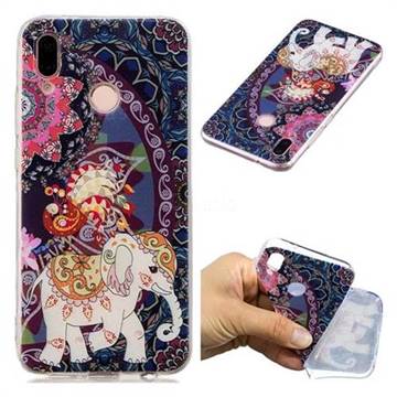 Totem Flower Elephant Super Clear Soft TPU Back Cover for Huawei P20 Lite