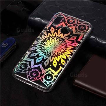 Sun Flower Pattern Bright Color Laser Soft TPU Case for Huawei P20 Lite