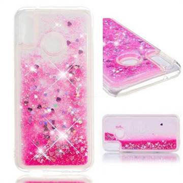 Dynamic Liquid Glitter Quicksand Sequins TPU Phone Case for Huawei P20 Lite - Rose